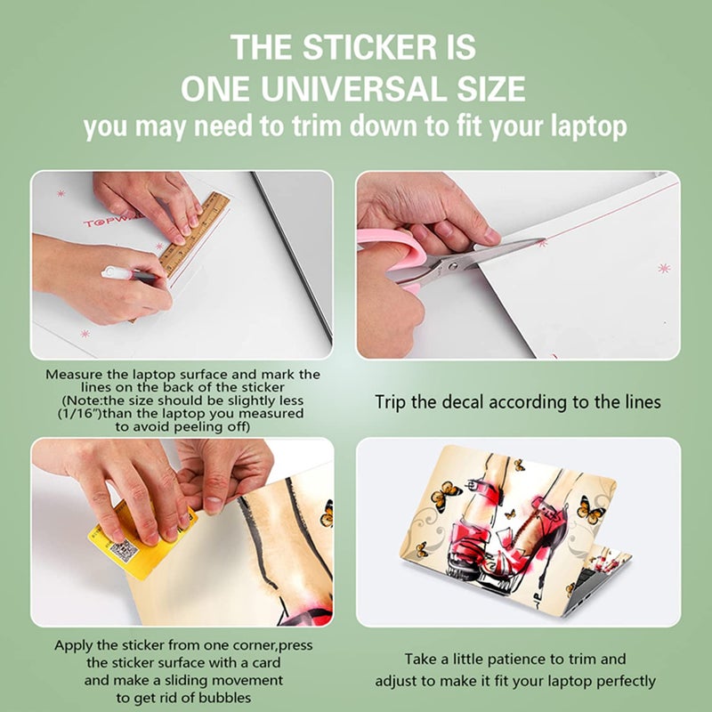 ICOLOR High Heel 11.6 12.1 13 13.3 14 15 15.4 15.6 inches Netbook Laptop Skin Sticker Reusable Protector for 11.6-15.6 Inch Apple Acer Leonovo Sony Asus Toshiba Hp Samsung Dell FY-NEK-006 - Image 2